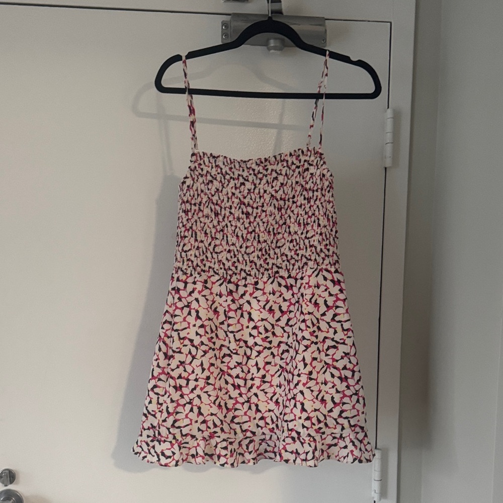 NWT French Connection Pink and Black Patterned Mini Dress